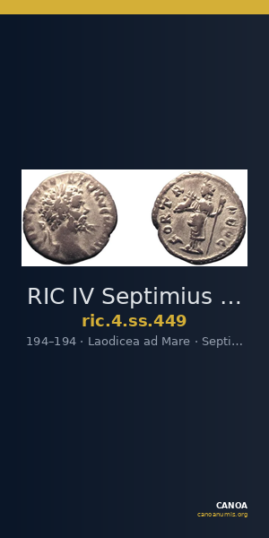 RIC IV Septimius Severus 449 — CANOA