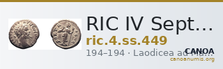 RIC IV Septimius Severus 449 — CANOA