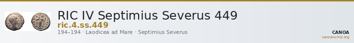 RIC IV Septimius Severus 449 — CANOA