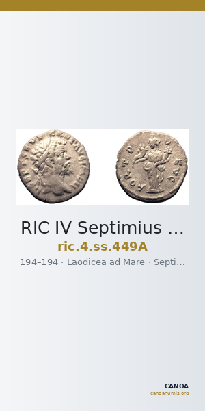 RIC IV Septimius Severus 449A — CANOA