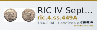 RIC IV Septimius Severus 449A — CANOA