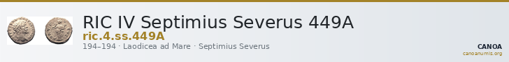 RIC IV Septimius Severus 449A — CANOA
