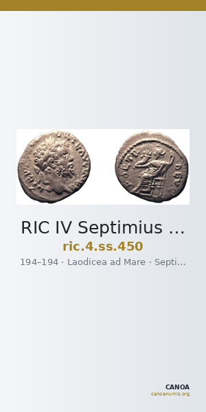 RIC IV Septimius Severus 450 — CANOA