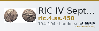 RIC IV Septimius Severus 450 — CANOA