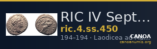 RIC IV Septimius Severus 450 — CANOA