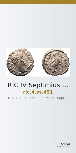 RIC IV Septimius Severus 451 — CANOA