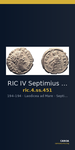 RIC IV Septimius Severus 451 — CANOA