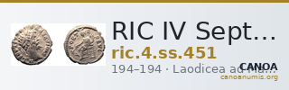 RIC IV Septimius Severus 451 — CANOA