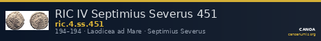 RIC IV Septimius Severus 451 — CANOA