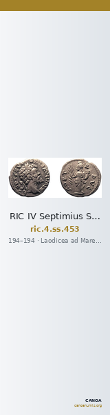 RIC IV Septimius Severus 453 — CANOA
