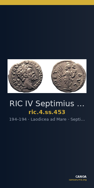RIC IV Septimius Severus 453 — CANOA