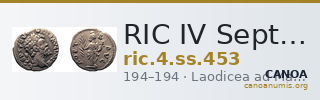 RIC IV Septimius Severus 453 — CANOA