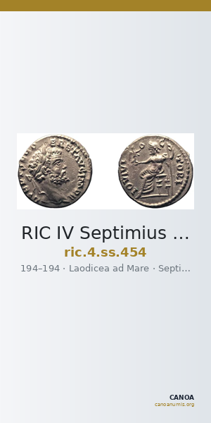 RIC IV Septimius Severus 454 — CANOA