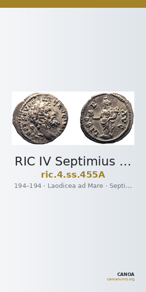 RIC IV Septimius Severus 455A — CANOA