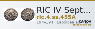 RIC IV Septimius Severus 455A — CANOA