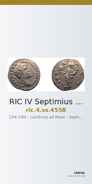 RIC IV Septimius Severus 455B — CANOA