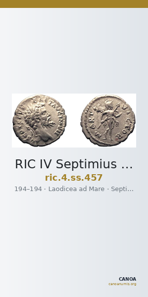 RIC IV Septimius Severus 457 — CANOA