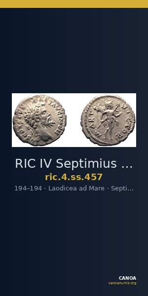 RIC IV Septimius Severus 457 — CANOA