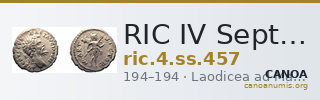 RIC IV Septimius Severus 457 — CANOA