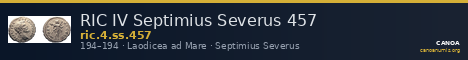 RIC IV Septimius Severus 457 — CANOA
