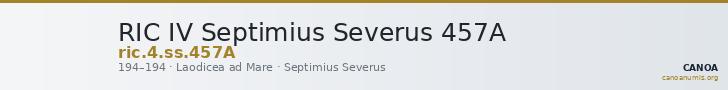 RIC IV Septimius Severus 457A — CANOA