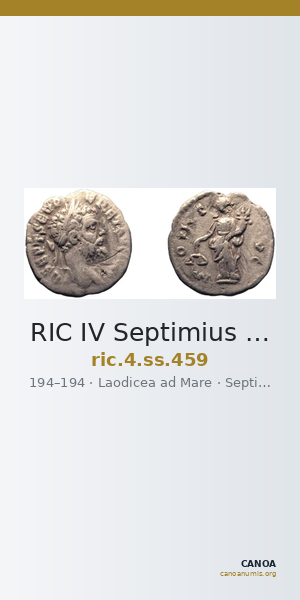 RIC IV Septimius Severus 459 — CANOA