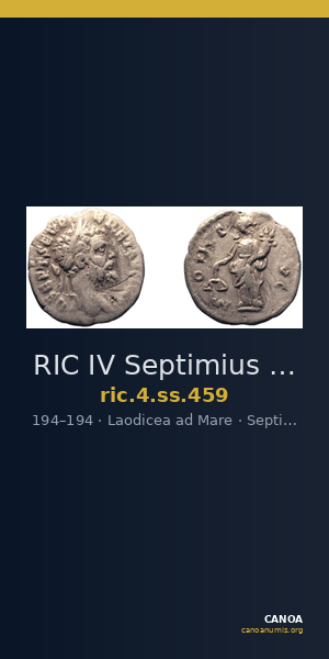 RIC IV Septimius Severus 459 — CANOA