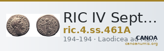 RIC IV Septimius Severus 461A — CANOA