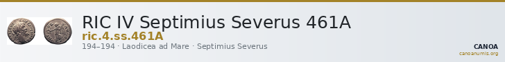 RIC IV Septimius Severus 461A — CANOA