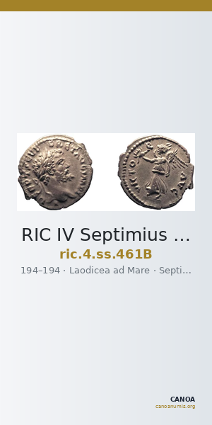 RIC IV Septimius Severus 461B — CANOA