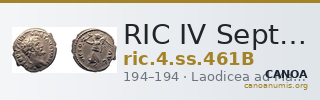 RIC IV Septimius Severus 461B — CANOA