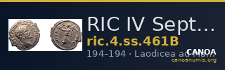 RIC IV Septimius Severus 461B — CANOA