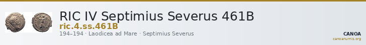 RIC IV Septimius Severus 461B — CANOA