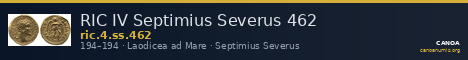 RIC IV Septimius Severus 462 — CANOA
