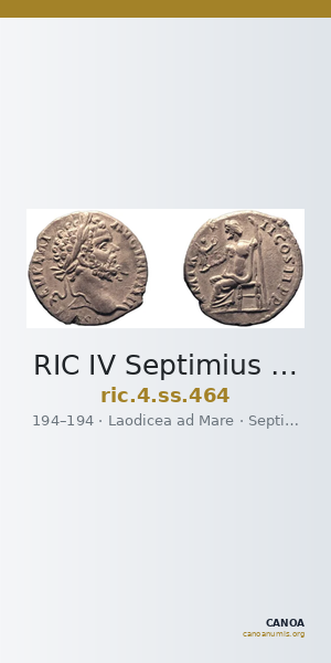 RIC IV Septimius Severus 464 — CANOA