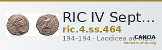 RIC IV Septimius Severus 464 — CANOA