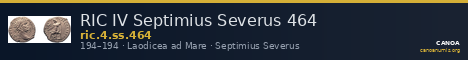 RIC IV Septimius Severus 464 — CANOA
