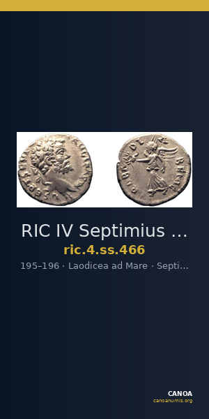 RIC IV Septimius Severus 466 — CANOA