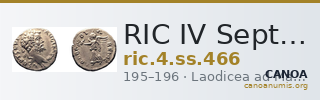 RIC IV Septimius Severus 466 — CANOA