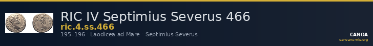 RIC IV Septimius Severus 466 — CANOA