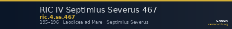 RIC IV Septimius Severus 467 — CANOA