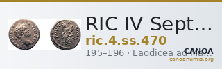 RIC IV Septimius Severus 470 — CANOA