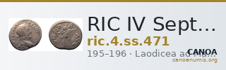 RIC IV Septimius Severus 471 — CANOA