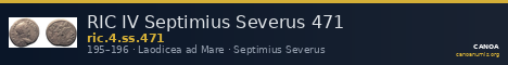 RIC IV Septimius Severus 471 — CANOA