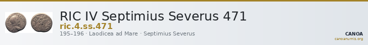 RIC IV Septimius Severus 471 — CANOA