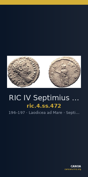 RIC IV Septimius Severus 472 — CANOA