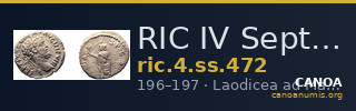 RIC IV Septimius Severus 472 — CANOA