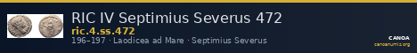 RIC IV Septimius Severus 472 — CANOA