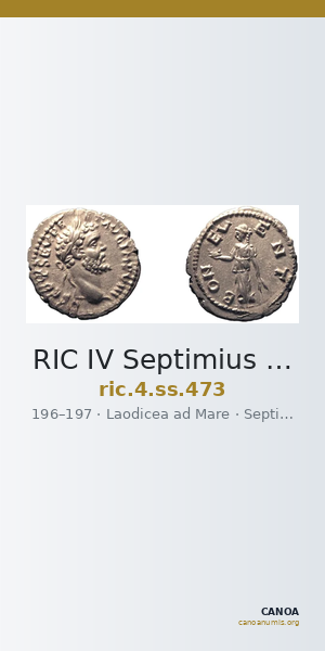 RIC IV Septimius Severus 473 — CANOA