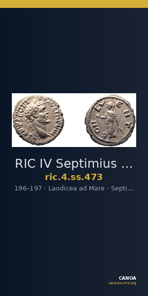 RIC IV Septimius Severus 473 — CANOA